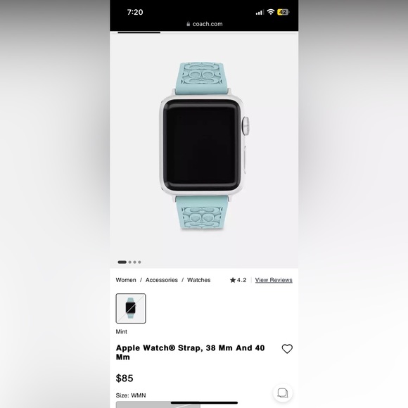 Coach Apple Watch Band!! Basically brand new! - Picture 1 of 4